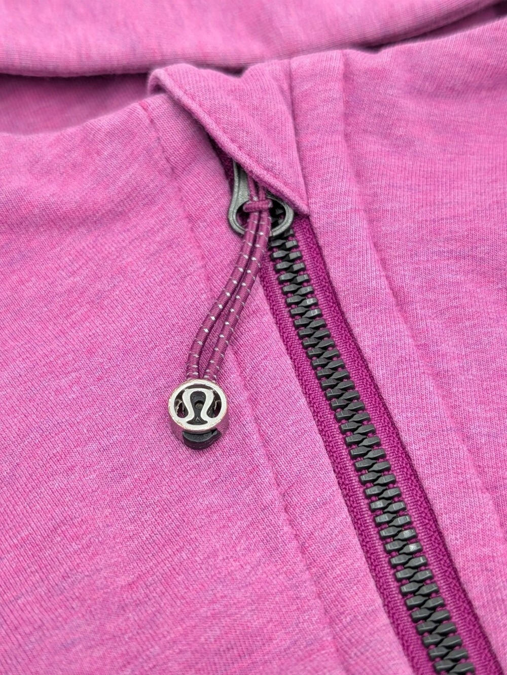 Lululemon Sz 8 Scuba Hoodie Heathered Ultra Violet Full Zip Thumbholes - Picture 3 of 16
